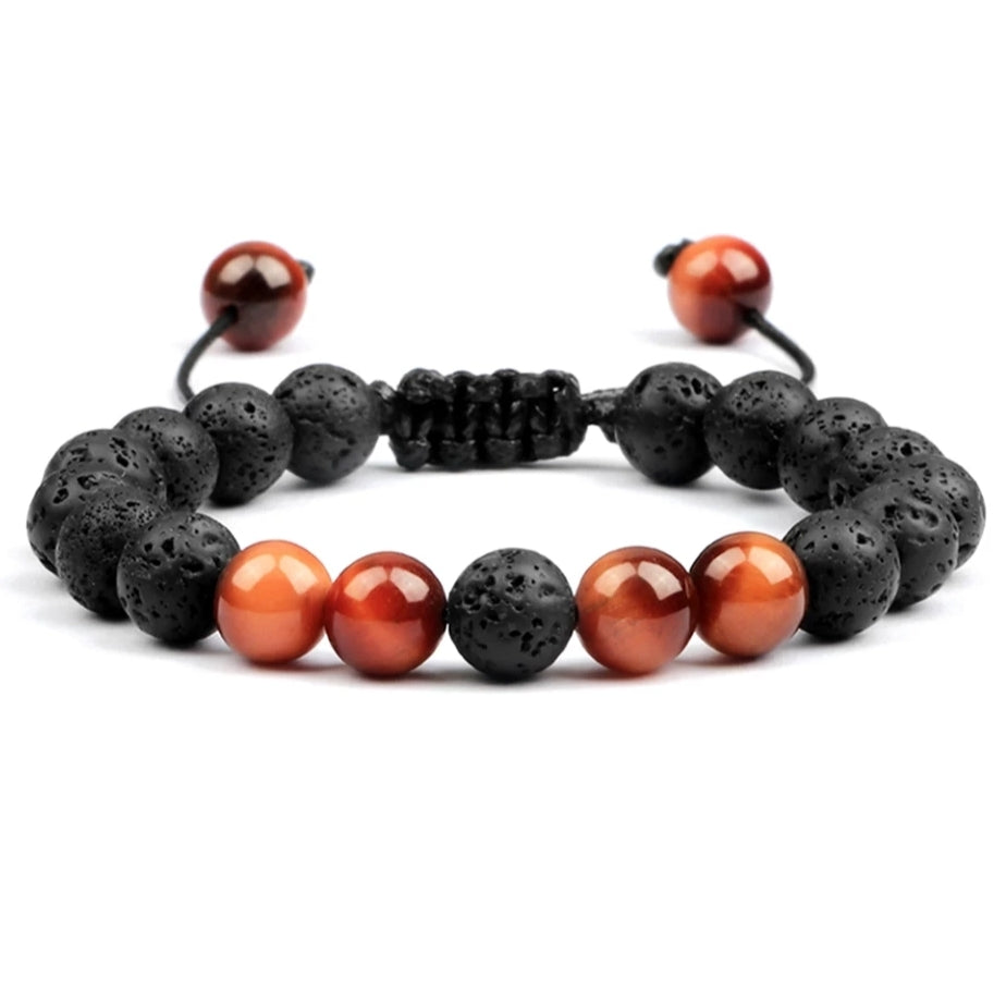 Adjustable Burnt Orange Tiger Eye Bracelet