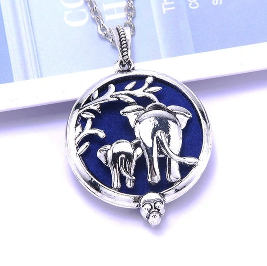 Mother & Calf Elephant - Antique Look