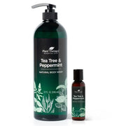 Tea Tree and Peppermint Natural Body Wash 32 oz with Travel Size